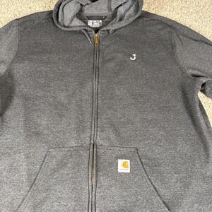 Carhartt Loose Fit Full Zip Hoodie Sweatshirt Mens 2XL Marquette K121-026